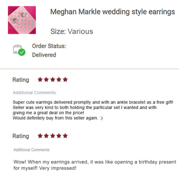 Meghan Markle Wedding Style Earrings. - Picture 6 of 6